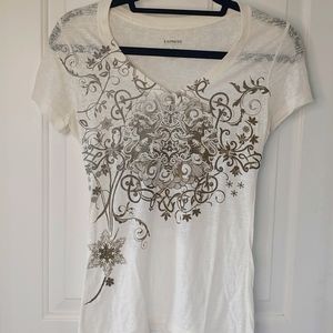 Express v-neck burnout tee